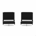 Flash Furniture 500 lb. Rated Stadium Chair, Black, PK2 2-XU-STA-BK-GG